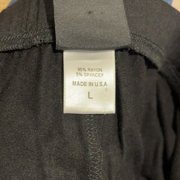 Bobeau Women’s Black Jersey Elastic Waistband Wide Leg Pants Size Large - Picture 4 of 4